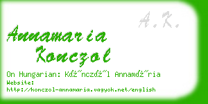 annamaria konczol business card